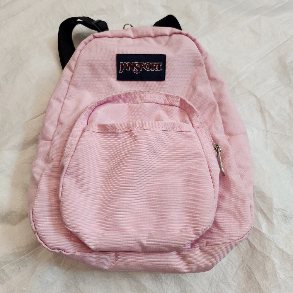 JanSport Half Pint Mini Backpack Prism Pink Small Daypack Travel Bag Y2K Style